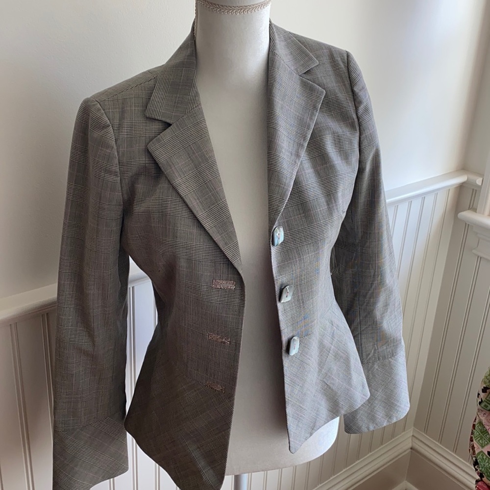 Plaid summer blazer